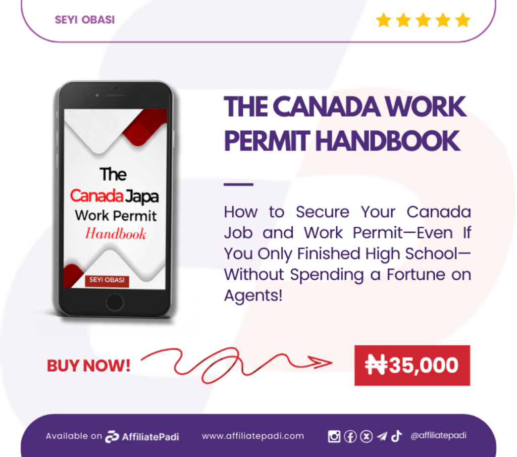 The-Canada-Work-Permit-Handbook is Available on AffiliatePadi.com